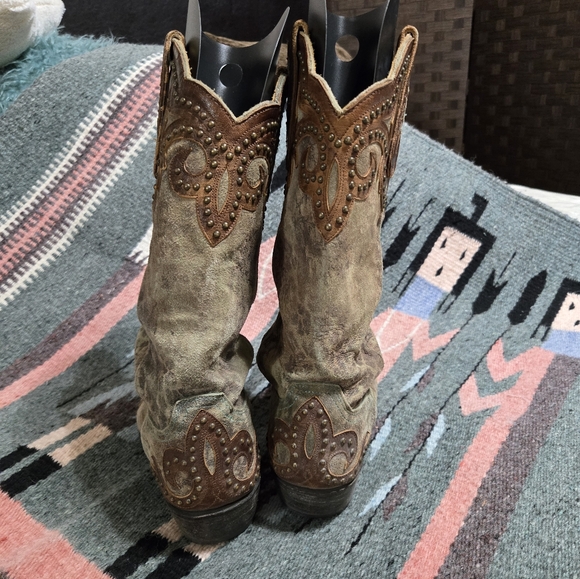 Old Gringo Boots Women 8 B Distressed Embroidrey Bling Cowgirl Boots. - Picture 3 of 10